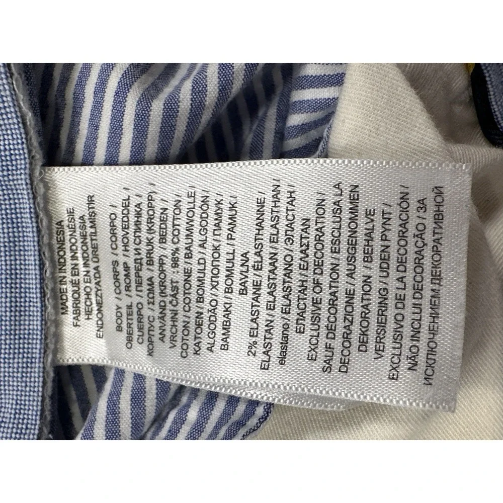 Polo Ralph Lauren Men's Shorts Sz‎ 35 Stretch Straight Fit Seersucker Blue/White